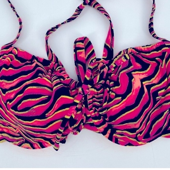 Salt + Cove Mane Event Underwire Bralette Bikini Top NWT size S Zebra Print swim - Picture 6 of 13